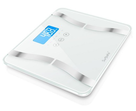 Surpahs DS2 2016 Body Fat Scale, 4 User Recognition, Measures Body Weight,  Fat, Water, Calories, Muscle and Bone Mass