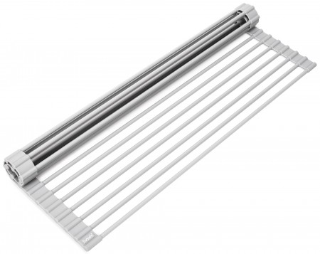 Roll Up Dish Drying Rack, Roll Over The Sink Dish Drying Rack Kitchen  Rolling Dish Drainer, Foldable Sink Rack Mat Stainless Steel Wire Dish  Drying