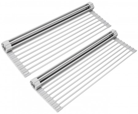 Seropy Extra Large 20.5″x13.7″ Roll Up Dish Drying Rack Over The