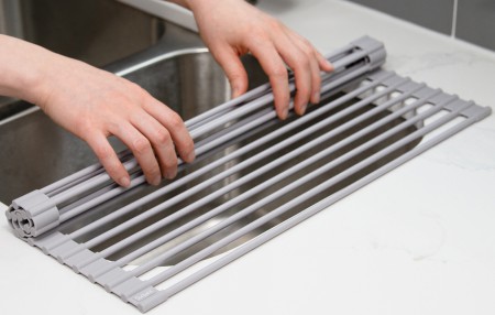 Black Stainless Steel Over The Sink Dish Drying Rack – SR SUNRISE