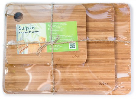 KSP Natura Bamboo Cutting Board with Scrap Tray