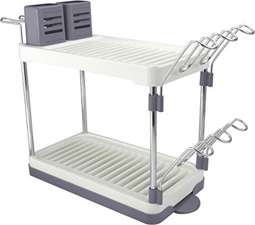 Y-Rack™ 2-tier Dish Rack - Gray